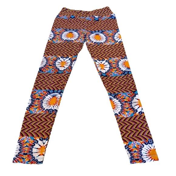 LuLaRoe Multi-Colored‎ Printed Leggings; Stretch; Size S/M - Picture 3 of 5